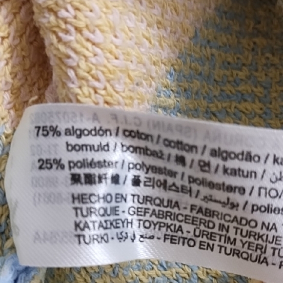 Pastel Floral Cottagecore Cardigan Sweater Cotton Blend - Picture 4 of 11